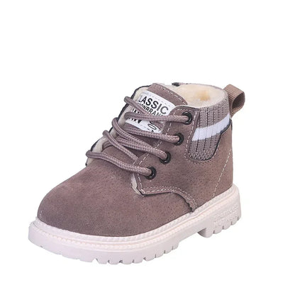 2-Stil Innenmaterial Plüsch Kinder Winterstiefel Baumwollstoff Frühling Herbst Kinderschuhe Baby Kleinkind Jungen Mädchen Stiefel