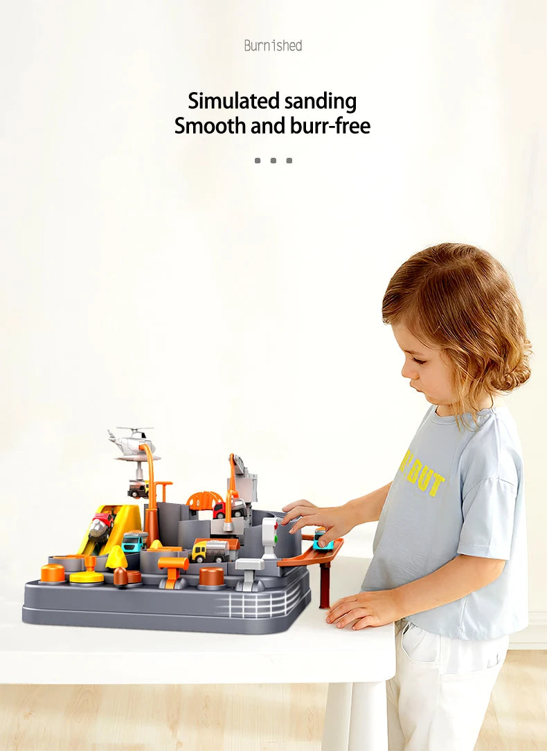 Heißer Racing Rail Auto Modell Zug Track Abenteuer Spiel Tiere Raum Rakete Spielzeug Kinder Pädagogisches Gehirn Mechanische Interaktive