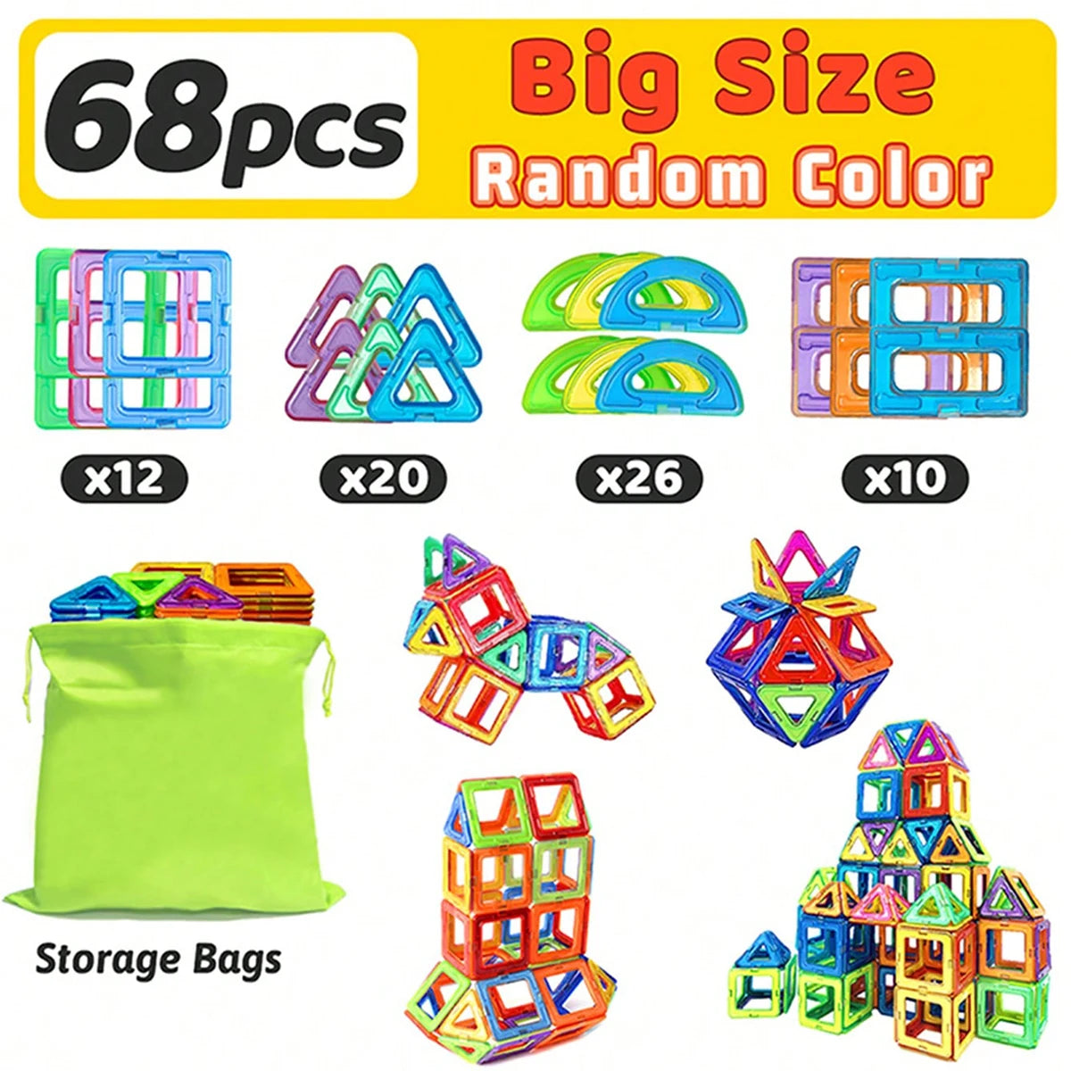 Magnetische Bausteine Set - Kreatives Lernspielzeug für Kinder