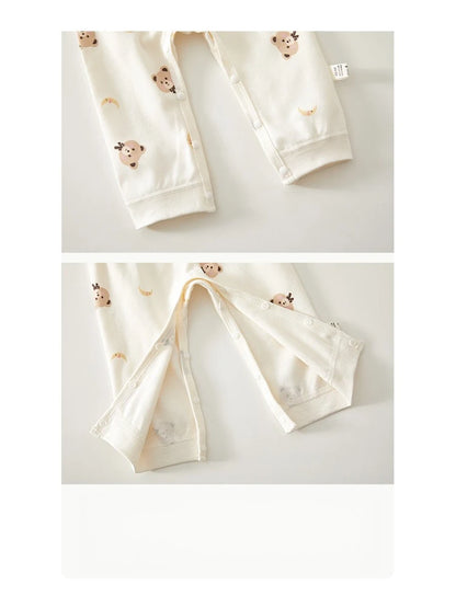 Neugeborenen Baby Basis Shirt + Hosen 2-teiliges Set Herbst und Winter Cartoon Reine Baumwolle Top + Hosen 0-18M Neugeborenen Baby Pyjamas