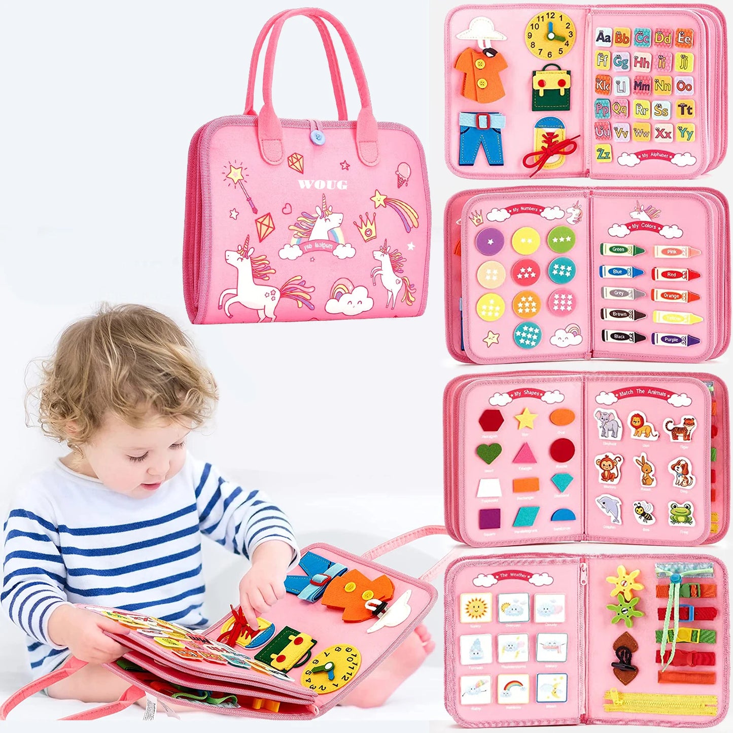 Montessori Busy Board - Motorik & Lernspielzeug für Kleinkinder