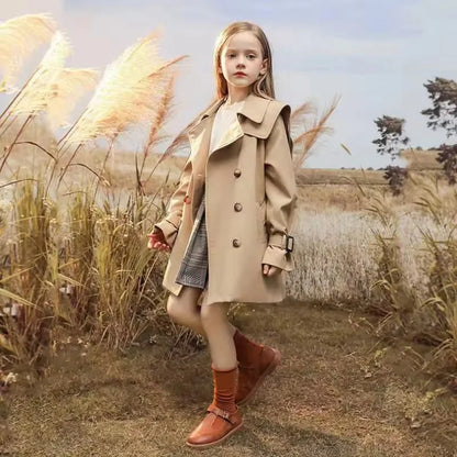 Herbst Mädchen Trenchcoat - Winddicht & Stilvoll - 4-14 Jahre