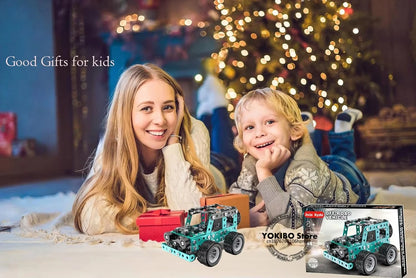 Metall Baukasten Auto - Technik Bauset für Kinder - Offroad Truck Modell zum Selberbauen
