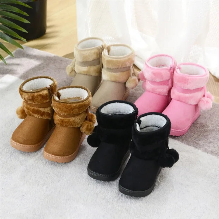 Neue Mädchen Schnee Stiefel Winter Komfortable Dicke Warme Kinder Stiefel Lobbing Ball Dicke Kinder Herbst Nette Jungen Stiefel Prinzessin Schuhe