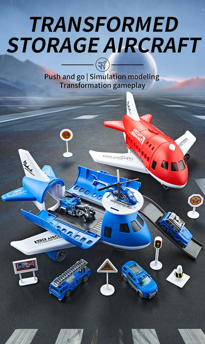 Flugzeug Spielset inkl. Autos, Helikopter & Verkehrszeichen