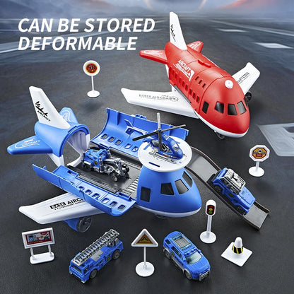 Flugzeug Spielset inkl. Autos, Helikopter & Verkehrszeichen