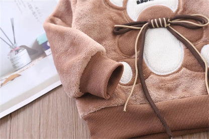 3PCS Winter Herbst Kleinkind Baby Jungen Mädchen Kleidung Baby Pullover Mantel + Hosen + Kapuze Weste Outfit Set Infant warme Kleidung Anzüge