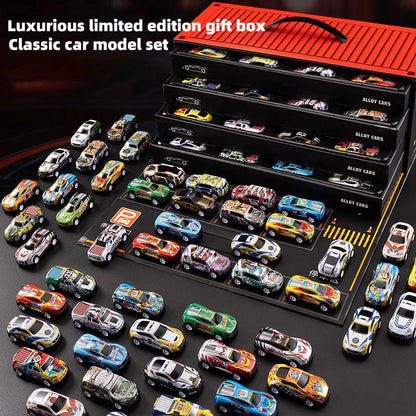 48-teiliges Metall Auto Spielset in Geschenkbox