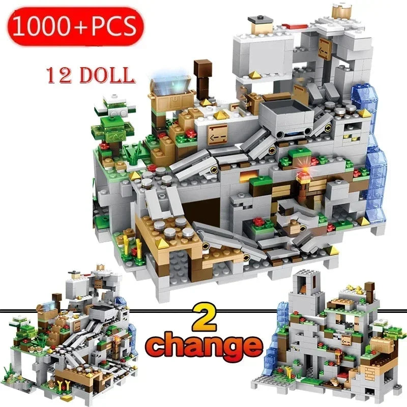 1315 Stück The Village Special Edition Bausteine mit Steve Actionfiguren, kompatibel mit My World Set Toy 21138
