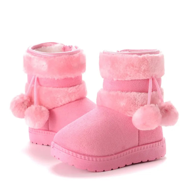Neue Mädchen Schnee Stiefel Winter Komfortable Dicke Warme Kinder Stiefel Lobbing Ball Dicke Kinder Herbst Nette Jungen Stiefel Prinzessin Schuhe