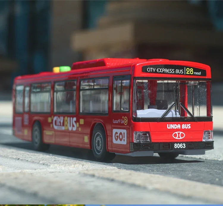 Hohe Qualität Simulation Bus Große Größe Drop-beständig Licht Musik Trägheit Bus Modell Zurückziehen Auto Pädagogisches Spielzeug Geschenke