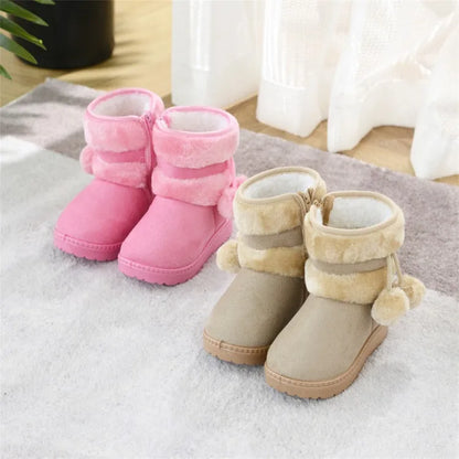 Neue Mädchen Schnee Stiefel Winter Komfortable Dicke Warme Kinder Stiefel Lobbing Ball Dicke Kinder Herbst Nette Jungen Stiefel Prinzessin Schuhe