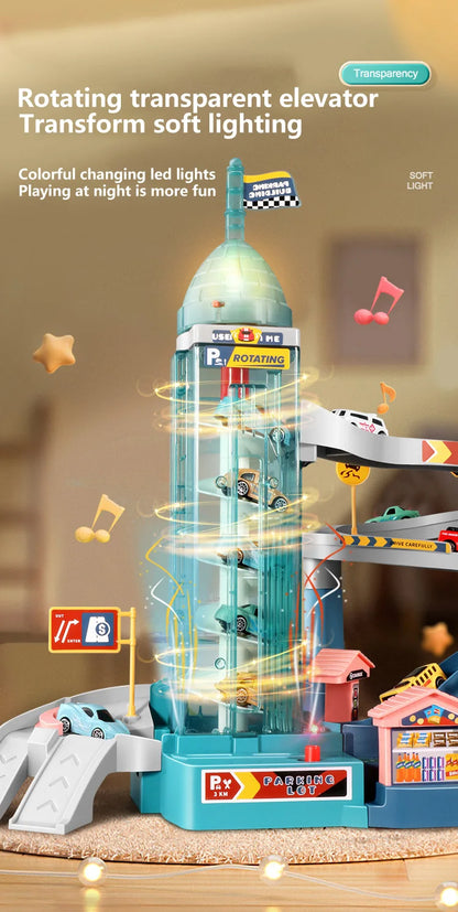 KBDFA Lion Theme Car Track für Kinder, Druckguss, Urlaubsgeschenke, Geburtstag, Hot Wheels, pädagogisches Rennspielzeug für Kinder, Rennwagen