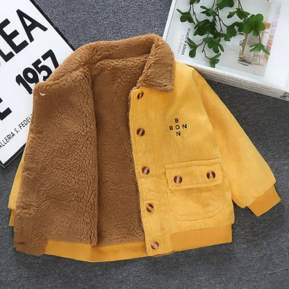 Jungen Cord-Jacke mit fleece - Warmer Wintermantel - 1-5 Jahre
