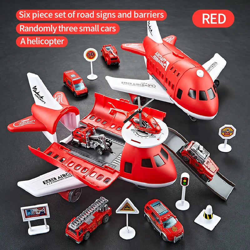 Flugzeug Spielset inkl. Autos, Helikopter & Verkehrszeichen