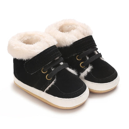 HAIZHIW Winter Baby Junge Mädchen High Tops Turnschuhe Gummi Anti-Rutsch-Sohle Fleece für Wärme Säugling Neugeborene Erste Gehen Krippe schuhe