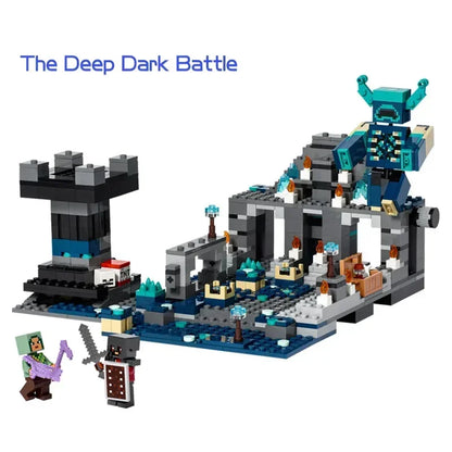 The Cave Village Mine Farm TreeHouse Deep Dark Battle Constructions Bausteinmodell Spielzeug DIY für Kinder Weihnachtsgeschenk