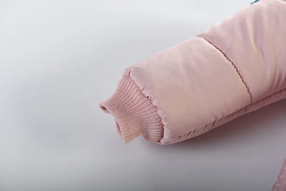 Winter Mädchen Jacke Futter Plus Samt Dicke Warm Halten Hülse Drucken Mit Kapuze Lange Stil Mäntel Für 4-6Y Kinder Baumwolle Schnee kleidung