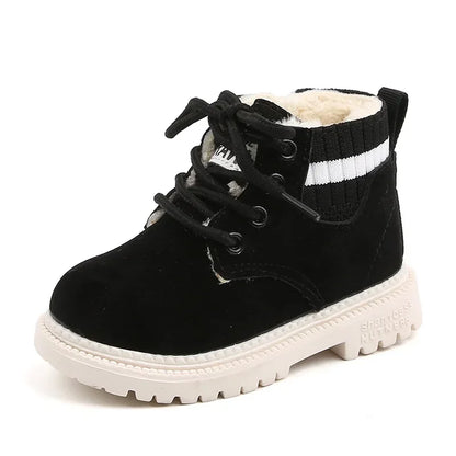 2-Stil Innenmaterial Plüsch Kinder Winterstiefel Baumwollstoff Frühling Herbst Kinderschuhe Baby Kleinkind Jungen Mädchen Stiefel