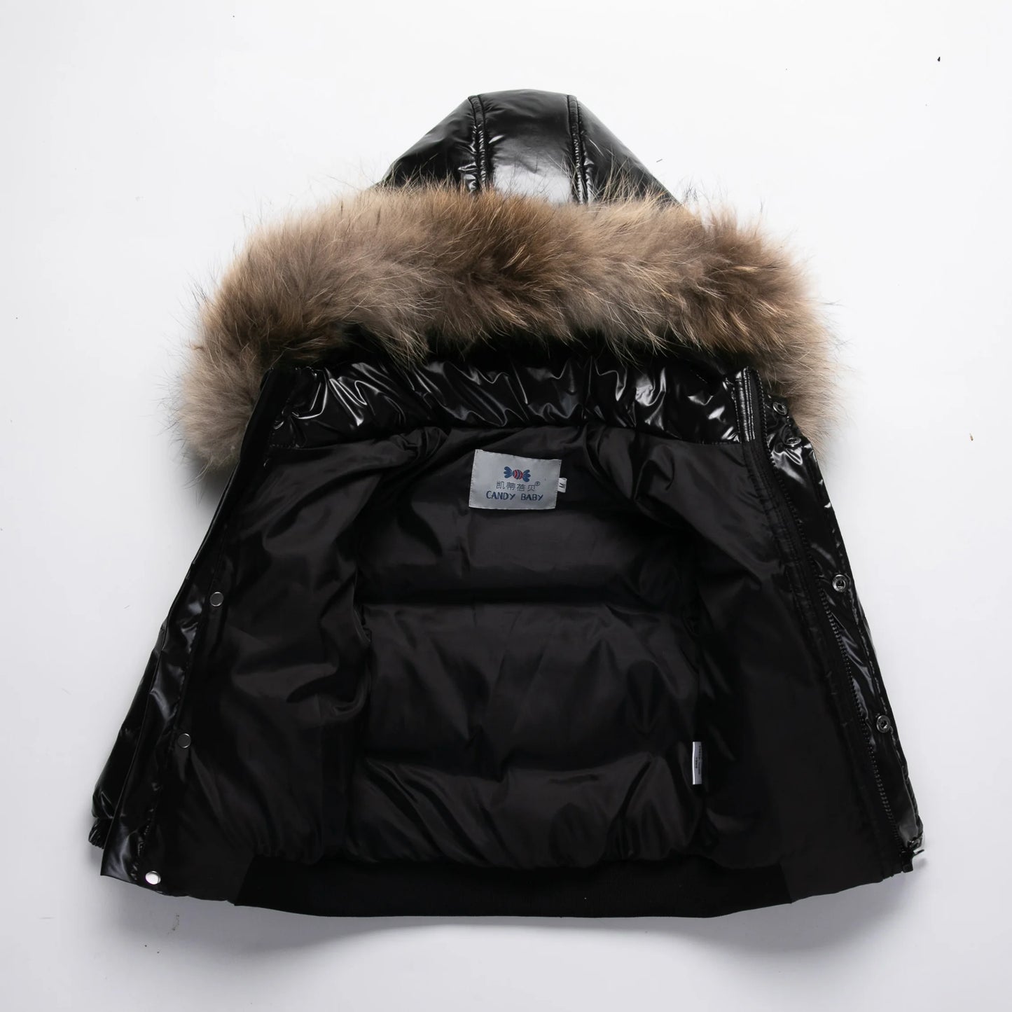 Kinder Winterjacke mit Fellkragen - Glänzend & Warm - Wasserdicht - 1-8 Jahre