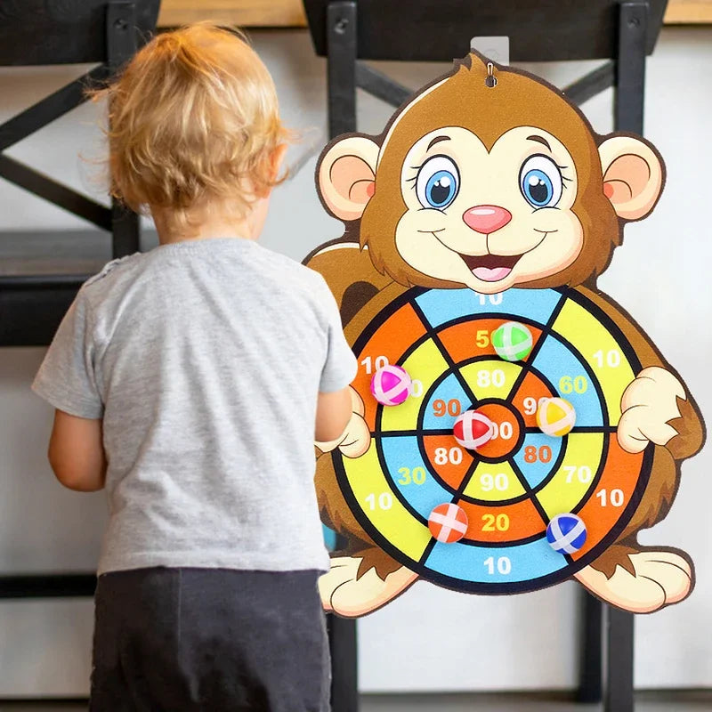 Kinder-Dartspiel mit Klettbällen - Lern- & Geschicklichkeitsspiel ab 3 Jahren
