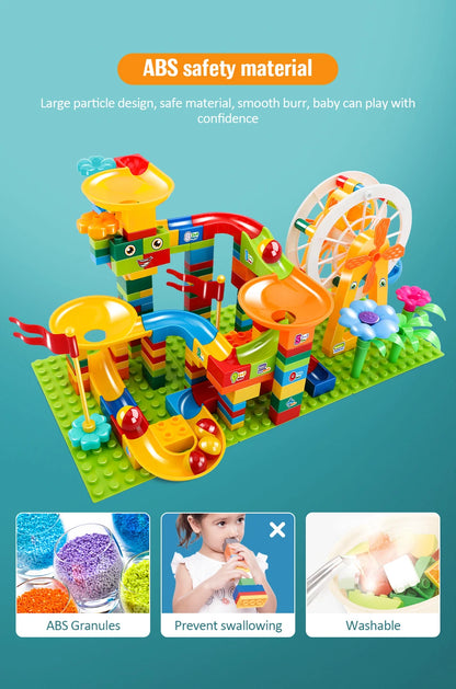 Marble Run - Kugelbahn Bau-Set für Kinder - mit LED & Riesenrad