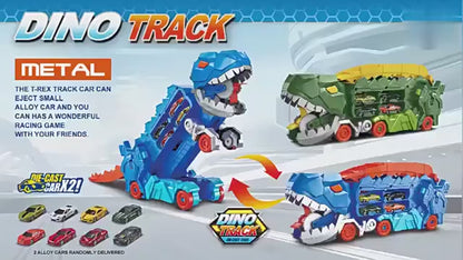 Dinosaurier Transport Truck mit Autos - Klappbarer Dino-Spielzeugtransporter